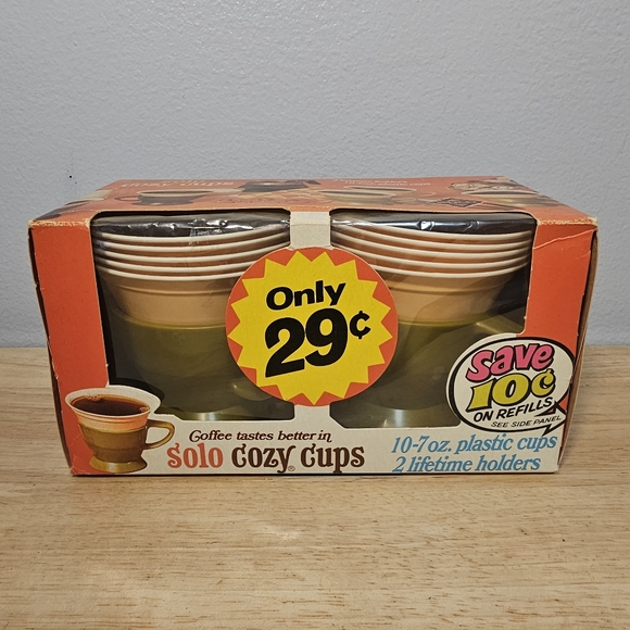 Vintage 70's Solo Cozy Cups New In Package - Picture 2 of 7